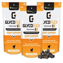 GlycoFlex 3 Hip and Joint Support for Dogs 120 Bite Size Chews 3-Pack, 1