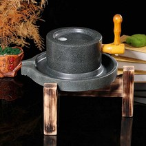 가정용 맷돌 돌맷돌 두부만들기 소형 콩 가루 콩비지, 22x35 스테인레스 스틸 핸들