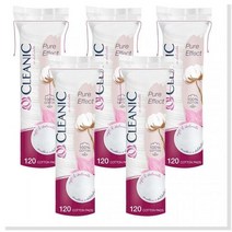 클레아닉 100%천연순면 장솜 소프트터치 120매x5sets, 단품