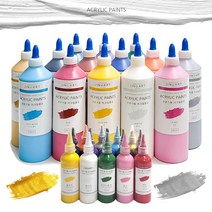 아크릴물감 대용량 전문가용 발색좋은 취미 화방 아크릴물감세트, 500ml_실버(펄)
