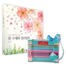 어른 집콕취미 꽃색칠공부도안 색연필세트 노인취미