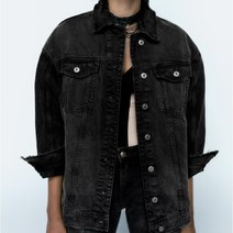 [KYO컴퍼니] ZARA 흑청 자켓 빈티지 워싱 데님 자켓 가을신상 자라