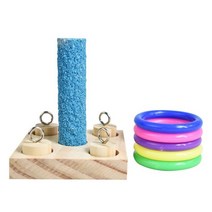 새나무 플랫폼 플라스틱 링 지능 훈련 씹기 퍼즐 장난감 54DC, 03 C