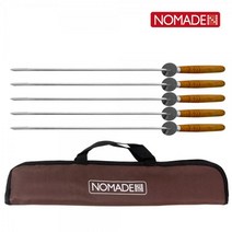 새우 야채 바베큐 구이용 스텐 1열 꼬치 5p 감성용품