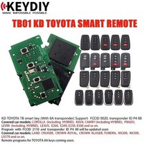 keydiy tb01 kd 스마트 키 범용 리모콘 8a 트랜스폰더 칩t-oyota corolla rav4 camrylexus용 키 쉘 케이스 포함, 다른 사람을 위한 메시지