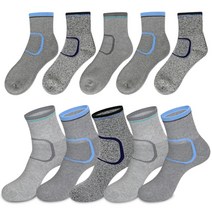 남성용 스포츠 이중바닥 파일 R스퀘어 중목 양말 5켤레set, 혼합랜덤_5켤레