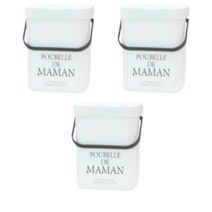달팽이리빙 푸벨드마망 음식물 쓰레기통 5L, white 3개
