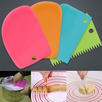 케이크 빵 슬라이서 킹 페이스트리 도구 3 개/대 케이크 용 킹 도구 반죽 커터 스크레이퍼 케이크 블레이드 실리콘 주걱, 하얀색