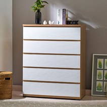 밀리 웨이브 5단 서랍장 1000, 색상:화이트