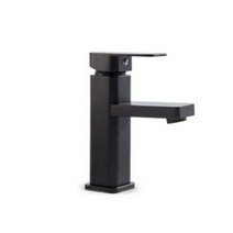 세면대 수전 사각 무광 블랙 화장실 수도꼭지 1개입