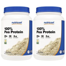 뉴트리코스트 완두콩 프로틴 무맛, 907g, 2개