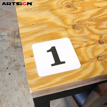 아트사인 아크릴번호판0413 사각/흰색 1~100번까지 1개씩판매/숫자번호판/문자번호판/호실판/알림판, 0413흰색 1번에서 50번중 택1, 4번 1개