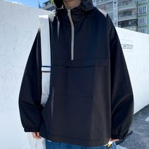 아노락 바람막이점퍼 오버핏 후드점퍼 반집업 IS-ANR03