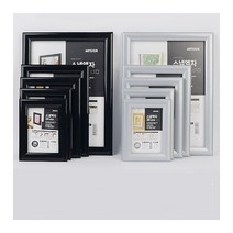 벽걸이액자 개폐형 상장 사업자등록증 액자 은색3R, 상세페이지 참조