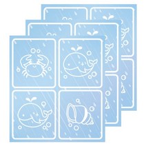 환타스틱스 투명 논슬립 미끄럼방지 스티커 바닷속 고래 15401, 3개