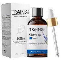 순수 천연 네롤리 에센셜 오일 스킨 케어 수면 라벤더 자스민 일랑 유향 베티버 아로마 100ml, 27 Clary Sage_01 100ml