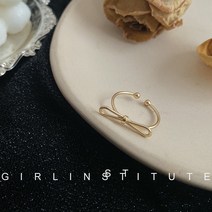 차가운 바람 리본 개구멍 금망홍 패션 개성 학생 반지chic 미니 검지 반지 링 여류, 개구부 조절 가능, 아금 리본 오픈 반지