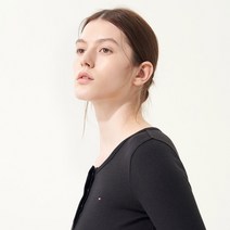 타미힐피거 스키니 헨리넥 리브드 티셔츠 (T22C1TTO013WT2BDS)