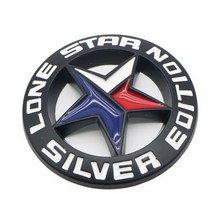 지프랭글러용품 지프랭글러jl용품 Lone Star-실베 어메이션 엠블럼 3D 메탈 그릴 배지 바디 장식 스티커, 02 black