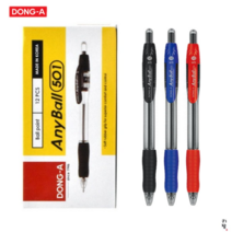 동아 애니볼 유성 볼펜 1.0 mm (12개입 1세트), 검정