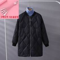 DINDIN 여성 롱 후드 경량 패딩 점퍼 FH07