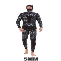 다이빙후드 모자 남성 스쿠버 긴 소매 후드 2 조각 네오프렌 수중 사냥 따뜻한 잠수복 스피어 낚시 스노클링 수영, 7.5MM - S(height158-166cm)