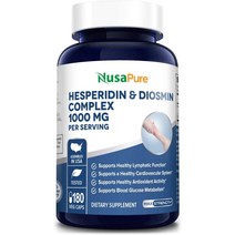 누사퓨어 베스트 디오스민 앤 헤스페리딘 1000mg 180정/ NusaPure Best Diosmin-Hesperidin 1000mg 180caps, 180정, 1개