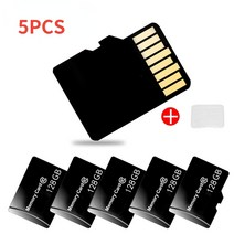 5 개몫 마이크로 sd memoey 카드 8gb 16gb 32gb 마이크로 카드 방수 플래시 drive64gb 128gb 휴대 전화카메라용 미니 tf 카드, 5개 128GB