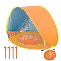 아기 해변 텐트 팝업 텐트 쉬운 접기 및 야외 텐트 아기 키즈 공원 그늘, 01 Orange