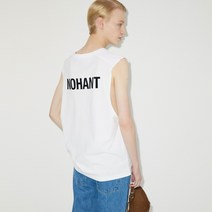 [NOHANT] BACK LOGO SLEEVELESS WHITE