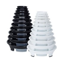 마이플랜트 고정식 원형 화분받침대, 블랙