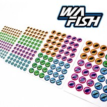 청룡조구 3D 피쉬아이 눈알 스티커 자작 물고기 눈 보수용 인공눈 스티커, A .피쉬아이 8mm