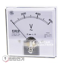SY-80 AC 600V 아날로그 메타 배전반 교류 전압계 지시전기계기 Volt Meter V메타 삼영전기, 1개