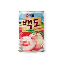 샘표 백도 통조림, 400g, 6개