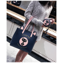 여성용 1+1 토트백+탬버린백 동물패턴 숄더백 SWB2104091J