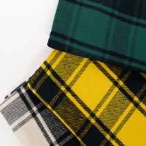 대폭 면16수 선염 체크 양면기모 윈터포레스트 3색 y2, 옐로우