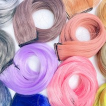 붙임머리 부분가발 셀프부착 브릿지 염색 인모 롱 긴, 상품선택, 오렌지