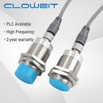 스위치 원주형 유도 장거리 근접센서 Cloweit M30 10 15mm 형 근접 센서 1000Hz 자동 위치 제어 플러그인 유형 2m 케이블 IP66 LMT30, LMT30-10 10mm_NPN NO | With PT