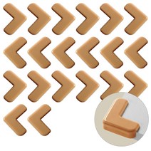 네츄럴파크 컬러 코너 보호대 책상 가구 모서리 보호, 브라운 20P