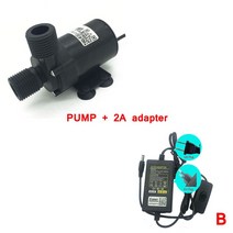 어항여과기 잠수여과기 수중 펌프 부품 Bringmart 800lh 1000lh dc 12v 24v 태양광 브러시리스 미니 모터 물 순환 워터 5m 7.5m 잠수정 워터, 660b n 어댑터, 24v 1000리터, 우리를