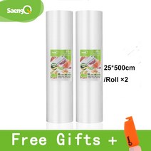 SaengQ-진공 식품 실러 장기간 신선도 유지 진공 포장기 12 + 15 20 25 30cm x 롤/묶음, 05 25cm-2pcs