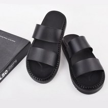심플한 두줄 남성 캐주얼 슬리퍼