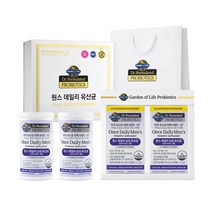 [선물포장+쇼핑백] 가든오브라이프 닥터포뮬레이티드 원스 데일리 남성 유산균 30캡슐 X 2개