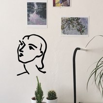 윈스턴 앙리 마티스 나디아 DC007 명화 스티커 5종 감성스케치 드로잉 액자페인팅 인스타 그림 휴대폰 폰꾸미기, 그레이-중