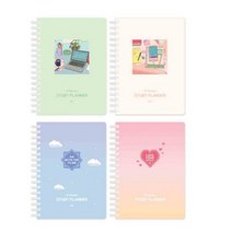 아이비스 6달 스터디 플래너 4p 세트 SP11469, 그린, 아이보리, 블루, 핑크