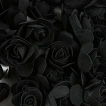 발렌타인데이 선물 장미 머리 거품 웨딩 파티 장식, 200Pcs, Black