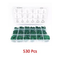 오링 225270530pcs 실리콘 고무 o-링 키트 nbr 씰링 o 링 개스킷 수리 키트 수도꼭지 방수 o 링 고무 세트 구색, 530pcs 녹색