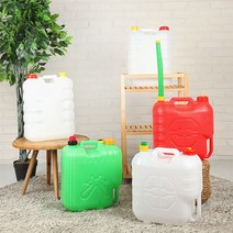 리빙패밀리 휴대용기름통 연료 휘발유 등유 다용도말통 캠핑, 일반형, 흰색, 1개