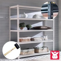 토토홈랙S외공 높이1800mm 창고랙 스탠드선반 철재진열대 조립식앵글제작, 백색_3단 1000X500 1800mm