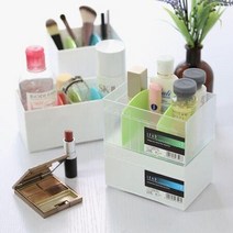 화장품 책상위 회사 책상 꾸미기 데스크 서랍 수납 정리 다용도 파티션 정리함, 4번 슬림 투명